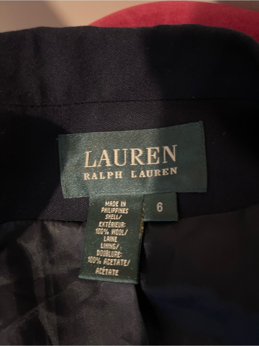 Ralph Lauren Navy Blazer Single Breast with Embroidered Crest and Gold Buttons - Picture 3 of 3
